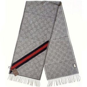 Brand New Authentic GUCCI gray GG wool/angora NIKK